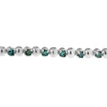 14K White Gold Round-Cut Blue Diamonds Bracelet (3.00 cttw, Blue Color, Clarity) by Bids.com
