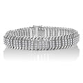 14K White Gold 5.0 Cttw Round Brilliant Cut Diamond 7" S Wave Serpentine Tennis Bracelet (H-I Color, I1-I2 Clarity) by Bids.com