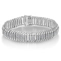 14K White Gold 5.0 Cttw Round Brilliant Cut Diamond 7" S Wave Serpentine Tennis Bracelet (H-I Color, I1-I2 Clarity) by Bids.com