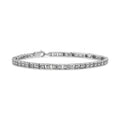 .925 Sterling Silver 1.0 Cttw Diamond Square Hybrid Link 7" Tennis Bracelet (I-J Color, I2-I3 Clarity) by Bids.com