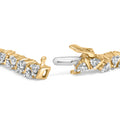 14K Yellow Gold Round-Cut Diamond Bracelet (4.00 cttw, H-I Color, I1-I2 Clarity) by Bids.com