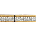 14K Yellow Gold Princess Cut Diamond Banded Bracelet (1.00 cttw, G-H Color, VS1-VS2 Clarity) by Bids.com