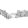 10k White Gold 2 cttw Diamond Fan-Shaped Link Tennis Bracelet (I-J Clarity, I3 Color) - Size 7.25" by Bids.com