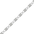Sterling Silver Rose-Cut Diamond Love Locks Link Bracelet (1.00cttw,I-J color,I3-Promo clarity) by Bids.com
