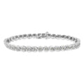 .925 Sterling Silver 1.0 cttw Miracle Set Diamond Spiraling Bezel Link Bracelet(I-J Color, I3 Clarity) -7.25" by Bids.com