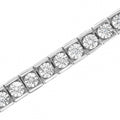 .925 Sterling Silver Miracle Set Diamond Accent Classic Tennis Bracelet (I-J Color, I2-I3 Clarity) - 7.25" by Bids.com