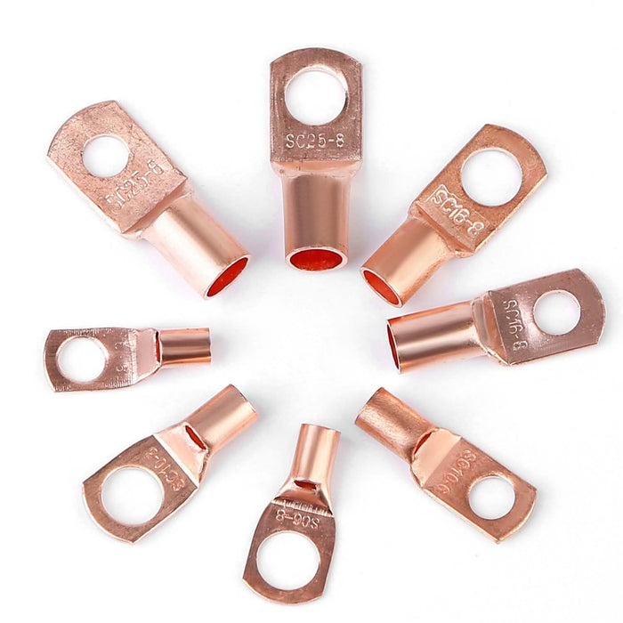 60-Piece: Battery Bare Copper Ring Lug Terminals by DailySale