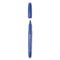 Universal Pen-Style Permanent Marker, Fine Bullet Tip, Blue, Dozen