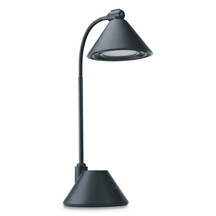 Alera LED Task Lamp, 5.38"w x 9.88"d x 17"h, Black