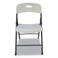 Alera Molded Resin Folding Chair, Supports Up to 225 lb, White Seat/Back, Dark Gray Base, 4/Carton