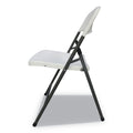 Alera Molded Resin Folding Chair, Supports Up to 225 lb, White Seat/Back, Dark Gray Base, 4/Carton