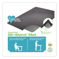 deflecto Ergonomic Sit Stand Mat, 53 x 45, Black
