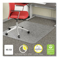 deflecto EconoMat Occasional Use Chair Mat for Low Pile Carpet, 45 x 53, Rectangular, Clear