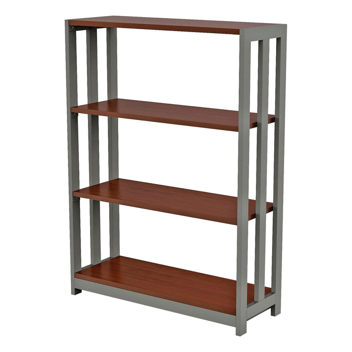 Linea Italia Trento Line Bookcase, Three-Shelf, 31.5w x 11.5d x 43.25h, Cherry
