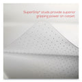 deflecto EconoMat Occasional Use Chair Mat, Low Pile Carpet, Roll, 46 x 60, Rectangle, Clear
