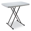 Iceberg IndestrucTable Classic Personal Folding Table, 30w x 20d x 25 to 28h, Charcoal