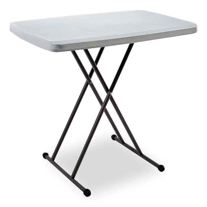 Iceberg IndestrucTable Classic Personal Folding Table, 30w x 20d x 25 to 28h, Charcoal