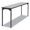 Iceberg Maxx Legroom Wood Folding Table, Rectangular Top, 72w x 18d x 29.5h, Gray/Charcoal