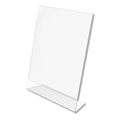deflecto Classic Image Slanted Sign Holder, 8.5 x 11, Clear Frame, 12/Pack
