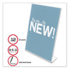 deflecto Classic Image Slanted Sign Holder, 8.5 x 11, Clear Frame, 12/Pack