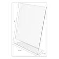 deflecto Classic Image Slanted Sign Holder, 8.5 x 11, Clear Frame, 12/Pack
