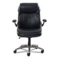SertaPedic Cosset Mid-Back Executive Chair, Supports Up to 275 lb, 18.5" to 21.5" Seat Height, Black Seat/Back, Slate Base