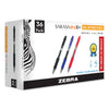 Zebra Sarasa Dry Gel X20 Gel Pen, Retractable, Medium 0.7 mm, Assorted Ink and Barrel Colors, 36/Pack