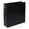 Universal Deluxe Round Ring View Binder, 3 Rings, 3" Capacity, 11 x 8.5, Black