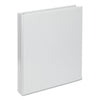 Universal Deluxe Round Ring View Binder, 3 Rings, 1" Capacity, 11 x 8.5, White