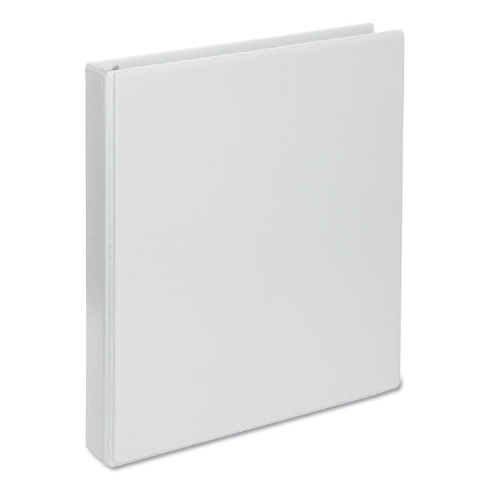 Universal Deluxe Round Ring View Binder, 3 Rings, 1" Capacity, 11 x 8.5, White