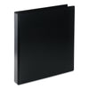 Universal Deluxe Round Ring View Binder, 3 Rings, 1" Capacity, 11 x 8.5, Black