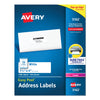Avery Easy Peel White Address Labels w/ Sure Feed Technology, Laser Printers, 1.33 x 4, White, 14/Sheet, 100 Sheets/Box