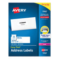 Avery Easy Peel White Address Labels w/ Sure Feed Technology, Laser Printers, 1.33 x 4, White, 14/Sheet, 100 Sheets/Box