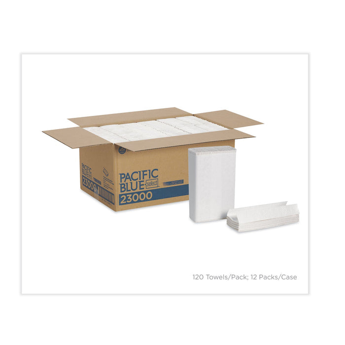 Georgia Pacific Pacific Blue Select C-Fold Paper Towels, 2-Ply, 10.1 x 12.7, White, 120/Pack, 12 Packs/Carton