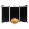 Smead Justick Three-Panel Electro-Surface Table-Top Expo Display, 72" x 36", Black