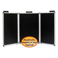 Smead Justick Three-Panel Electro-Surface Table-Top Expo Display, 72" x 36", Black