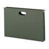 Smead Hanging Pockets with Full-Height Gusset, 1 Section, 1.75" Capacity, Legal Size, Standard Green, 25/Box