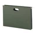 Smead Hanging Pockets with Full-Height Gusset, 1 Section, 1.75" Capacity, Legal Size, Standard Green, 25/Box