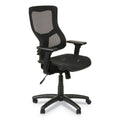 Alera Elusion II Series Suspension Mesh Mid-Back Synchro Seat Slide Chair, Supports 275 lb, 18.11" to 20.35" Seat, Black