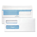 Quality Park Double Window Redi-Seal Security-Tinted Envelope, #10, Commercial Flap, Redi-Seal Adhesive Closure, 4.13 x 9.5, White, 500/BX