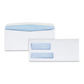 Quality Park Double Window Security-Tinted Check Envelope, #8 5/8, Commercial Flap, Gummed Closure, 3.63 x 8.63, White, 1,000/Box