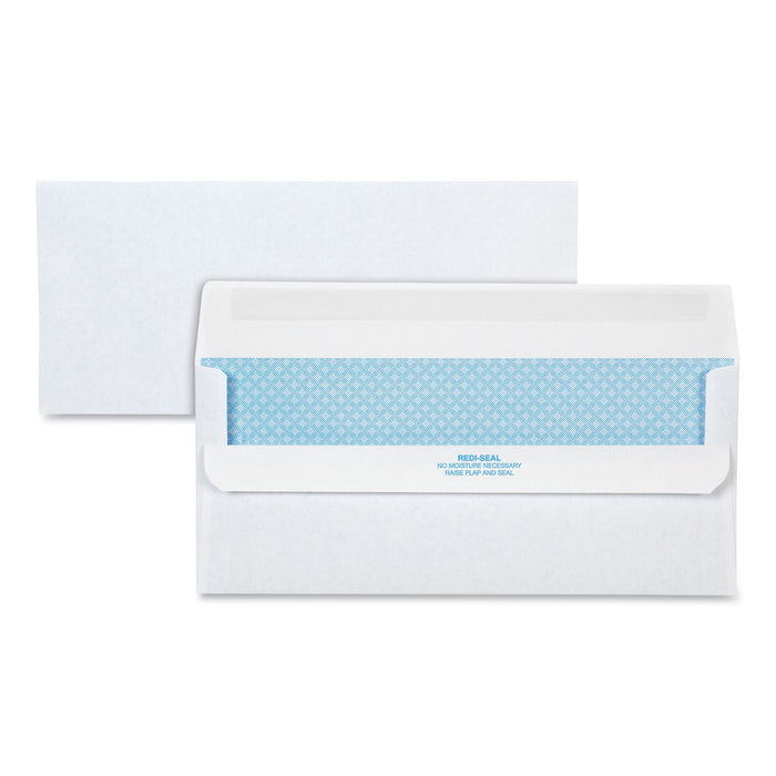Quality Park Redi-Seal Security-Tint Envelope, #10, Commercial Flap, Redi-Seal Adhesive Closure, 4.13 x 9.5, White, 500/Box