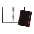 Black n' Red Flexible Cover Twinwire Notebook, SCRIBZEE Compatible, 1 Subject, Wide/Legal Rule, Black Cover, 5.88 x 4.13, 70 Sheets