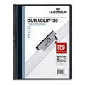 Durable DuraClip Report Cover, Clip Fastener,  8.5 x 11, Clear/Black, 5/Pack