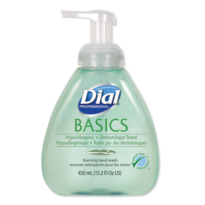 Dial Basics Hypoallergenic Foaming Hand Wash, Honeysuckle, 15.2 oz