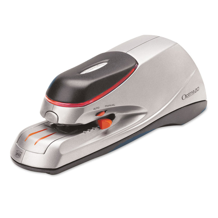 Swingline Optima 20 Electric Stapler, 20-Sheet Capacity, Silver