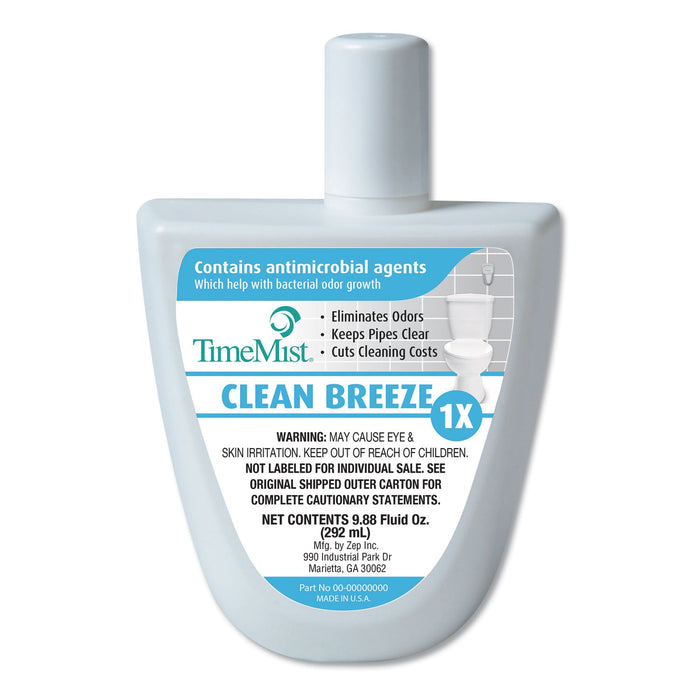 TimeMist Virtual Janitor Refill, Clean and Fresh, 10.5 oz Bottle, 12/Carton