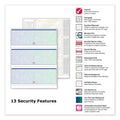 DocuGard Premier Prismatic Check, 13 Features, 8.5 x 11, Blue/Green Prismatic, 500/Ream
