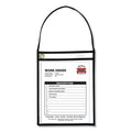 C-Line 1-Pocket Shop Ticket Holder w/Setrap, Black Stitching, 75-Sheet, 9 x 12, 15/Box