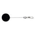 Advantus Premier Heavy-Duty Retractable ID Card Reel, 24" Extension, Black/Silver, 12/Box